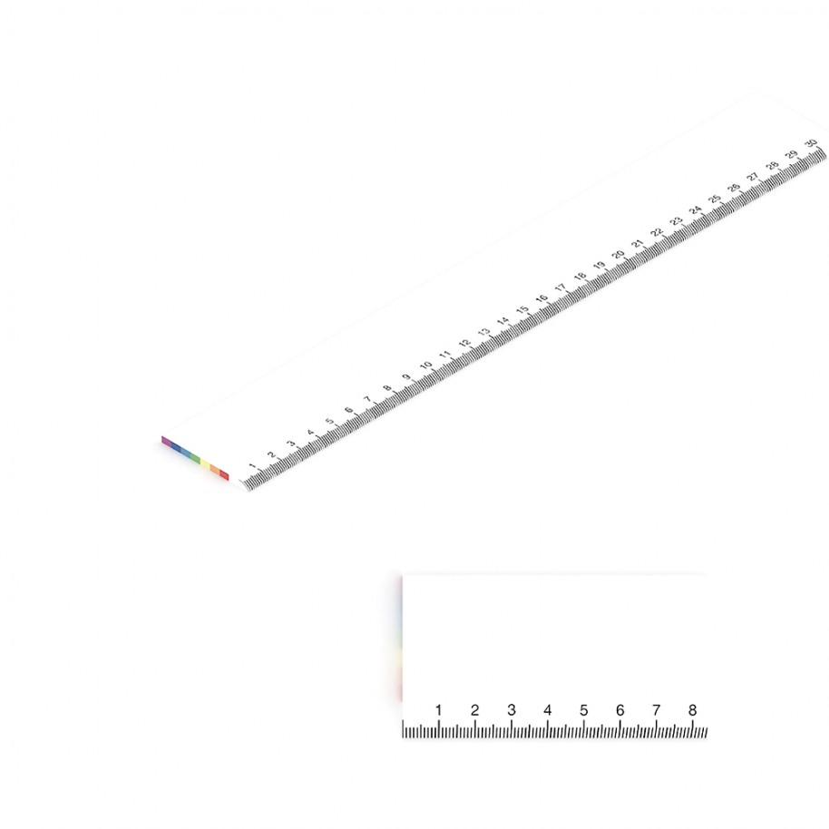 WHITE RULER, 30CM 