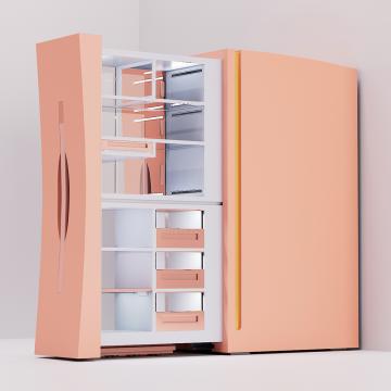 Straight -Drawing refrigerator